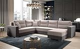 Generisch Sofa Couch Garnitur Sofagarnitur Captain U mit Schlaffunktion Wohnlandschaft