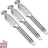 Fischentkalker-Werkzeug, 2-in-1 Edelstahl-Fischentschuppen-Entferner mit Ingwerreibe,...