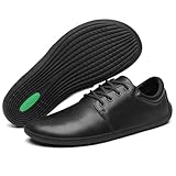 SAGUARO Barfußschuhe Herren Leder Barfussschuhe rutschfest Barefoot Shoes Männer Leicht...