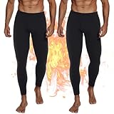 DDOBB Thermo Lang Unterhosen Herren 2er Pack Thermohose Männer Sportkleidung Skiunterwäsche Winter...