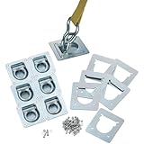 6X Zurrösen mit Gegenplatten & Schrauben - Robuste Zurrmulden für Anhänger | Verzinkte...