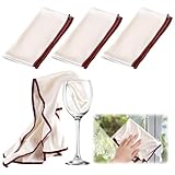 3 Stück Microfaser Poliertuch Gläser ,60 x 40 cm Fensterputztücher,Glastuch...