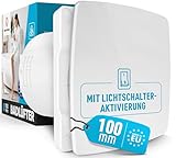 MEISTERBAU Badlüfter mit Lichtschalter-Aktivierung [Made in Europe] - Leiser Lüfter 100mm...