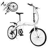 Garbenat 20 Zoll Faltrad 6 Gang Klapprad Erwachsene City-Faltrad für 1.4-1.9m, Outdoor Klappfahrrad...