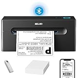 Nelko Bluetooth DHL Etikettendrucker, Labeldrucker 4x6 Versandetiketten Drucker Bluetooth Thermal...