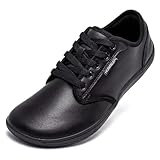 HOBIBEAR Unisex Breite Barfuss Schuhe Damen Herren Barfußschuhe Leder Minimalistische Outdoor Trail...