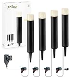 Xelloo Gartenleuchten Set MAZE, 12 Volt, 4 Stück Aluminium/PVC Designarmaturen 1W LED warmweiß mit...