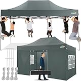 COBIZI Pavillon 3x4,5 Wasserdicht Stabil Winterfest mit 4 Seitenwand,Popup Faltpavillon...