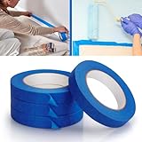 STOOKI 4 Rollen Blaues Kreppband 18mm X 50m Abklebeband Maler Professionelles Painters Tape zum...