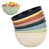 8 Stück Plastik Schüssel, 760 ml Wiederverwendbar Müslischalen, Unzerbrechliche Salatschüsseln...