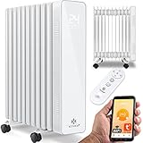 KESSER® Ölradiator 2500W Mobile Elektroheizung energiesparend mit WiFi App-Steuerung & LED...