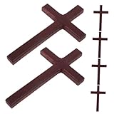 LIFKICH 6st Handgemachtes Kreuz Religiöses Kunstdekor Katholisches Kruzifix Mini Heilig...