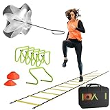 VANCHEMO Fussball Training Hürden Agility Trainingszubehör Set 6 Verstellbare Hürden 12 Scheiben...