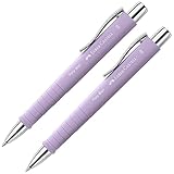 FABER-CASTELL 205090 - Kugelschreiber Poly Ball sweet lilac, 2 Stück, mit auswechselbarer XB Mine,...