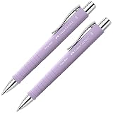 FABER-CASTELL 205090 - Kugelschreiber Poly Ball sweet lilac, 2 Stück, mit auswechselbarer XB Mine,...