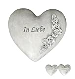 NETPROSHOP Grabschmuck Stein Herz - In Liebe - und - Für Immer im Herzen - ca. 13 x 12 x 5 cm,...