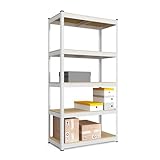 baudim - 180x60x40cm Schwerlastregal/Steckregal mit 5 Böden und 175kg Tragkraft, Metallregal,...