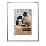 Hama Bilderrahmen Sevilla, DIN A4 (21 x 29,7 cm) mit Passepartout 15 x 20 cm, hochwertiges Glas,...