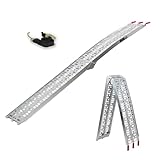 TRUTZHOLM Auffahrrampe klappbar 228 cm Tragkraft 340 kg Aluminium Rampe Faltbare Alu Verladerampen...