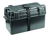 NuovaRade Batteriebox bis zu 120 Ah Innenmaße, schwarz, 38,6 x 17,5 x 22,6 cm Deckbeschläge