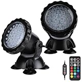 RGB-Teichlichter – Unterwasser-Brunnenlicht, Tauchstrahler, LED-Fernbedienung, Wasserdichtes...