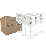 alslovkar Moët & Chandon Ice Imperial Champagne Glasses, 480ml Set of 6 Champagne Flutes, Wine...