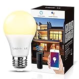 LE Smart LED Lampe WiFi E27 Glühbirne 9 W entspricht 60W dimmbares Warmes Licht 2700K 806 LM,...