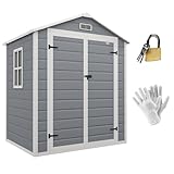 Outsunny Gerätehaus 2,12 m² 183x134x210 cm Geräteschuppen mit Satteldach Abschließbarer Tür...