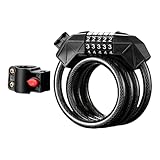 Sghtil Snowboardschloss, Elektrorollerschloss | Tragbare 4-Fuß-Zyklus-Kombination, Alarmante...