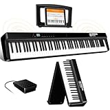 TERENCE E Piano 88 Tasten Faltbares Digital Piano mit 2000mAh Batterie unterstützung MIDI-USB...