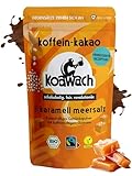 koawach – Kakaopulver Karamell Meersalz Getränkepulver 500 g – Bio-Trinkschokolade mit Koffein...