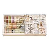 Vintage-Klebeband-Set, 20 Rollen, dekoratives Papier für Scrapbooking, Bastelarbeiten,...