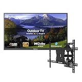 SYLVOX Outdoor Fernseher mit Wandhalterung, 43 Zoll Smart QLED TV, Wetterfest Outdoor TV Support...