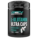 L-Glutamin Ultra Caps - 365 Kapseln mit 1100 mg je Kapsel - Reines & ultrafeines L-Glutamine - Extra...