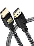 PowerBear 4K HDMI Kabel 2m | 18Gbps Hochgeschwindigkeit HDMI Kabel, geflochtenes Nylon &...
