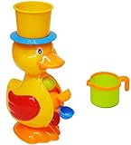 alles-meine.de GmbH Badewannenspielzeug - lustige Ente - gelb - große Wassermühle mit Schaufel -...