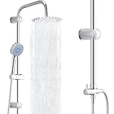 Trintion Regendusche Duschsystem 20 * 20cm Duschsets Duschstangen Duschmischer mit zwei Köpfen...