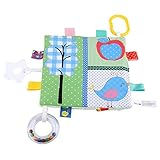 Baby tröstende Taggies Decke Ultraweiches Quadrat Plüsch Baby beschwichtigen Handtücher Cute...