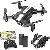 Wipkviey Drohne mit Kamera 1080P, T25 Mini RC Quadrocopter mit FPV WiFi Übertragung, Faltbar FPV...