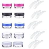 Transparente Leer Döschen, 10 Pcs Kosmetikbehälter und 10 Pcs Scoop Für Cremespatel, Cremedose...