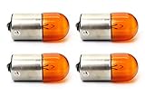 4x Blinker Leuchtmittel Lampe Orange 12V 10W BAU15s (RY10W) mit E-Zeichen für Motorrad Roller Quad