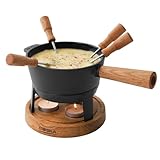 Boska Fondue Set Pro S - 2 bis 4 Personen - Käsefondue Teelichter mit Stil - 700 ml Inhalt für 350...