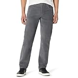 Amazon Essentials Herren Straight Fit 5-Taschen-Cordhose, Dunkelgrau, 34W / 30L