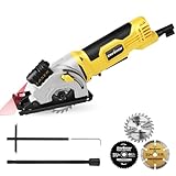 Enventor Mini Kreissäge 580W, Mini Handkreissäge mit Skalenlineal & Laserführung, 4000RPM,...