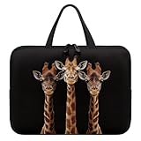 Surwin Laptophülle mit Griff, 3D Giraffe Muster Laptop Hülle Tasche Wasserdicht Laptop Hüllen...