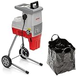 IKRA Elektro Gartenhäcksler Walzenhäcksler ILH 3000 S, starke 3.000W, Aststärke bis 44mm, inkl....