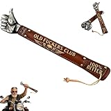 Old Fuckers Club Edelstahl-Daumenhammer, 100% Bitter Lifetime Member Daumenhammer, mit Leder...