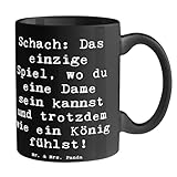 Mr. & Mrs. Panda Tasse Schach König - Geschenk, Strategie, Geschenk Sportart, Geschenk Sportler,...