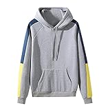 SZZJ Herren-Sweatshirt, Kapuzenpullover, Sport, langärmlig, lässig, Spleißstil, Herren, lange...