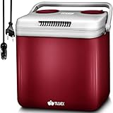 tillvex Kühlbox elektrisch 32L | Mini-Kühlschrank 230 V und 12 V für KFZ Auto Camping | kühlt &...